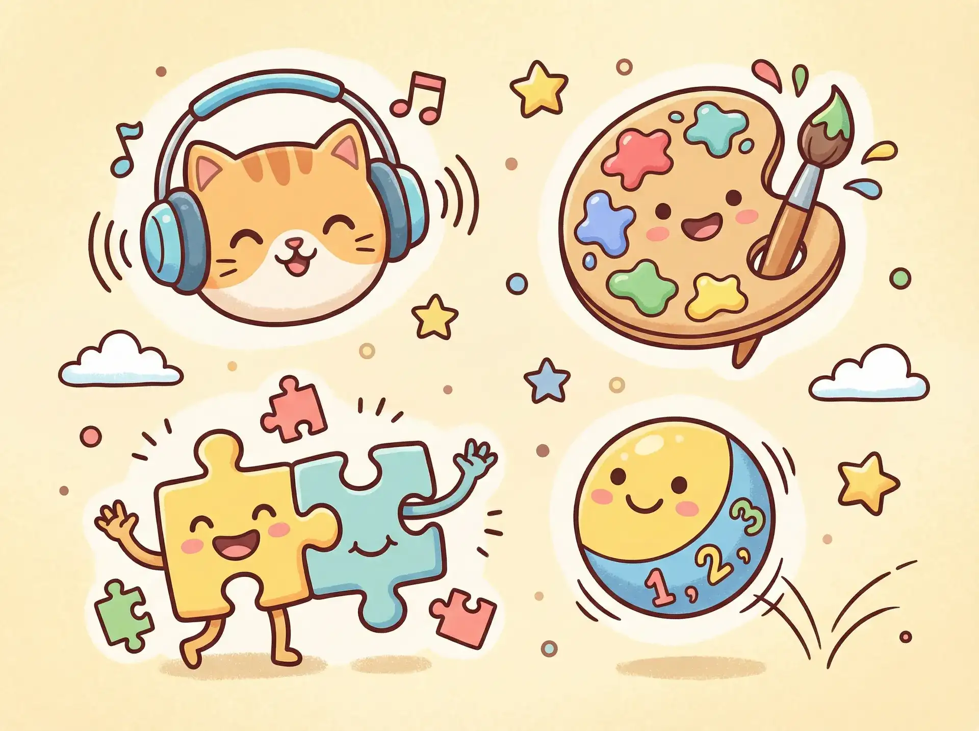 小朋友的手工作品 - 眼镜反差 益智创作